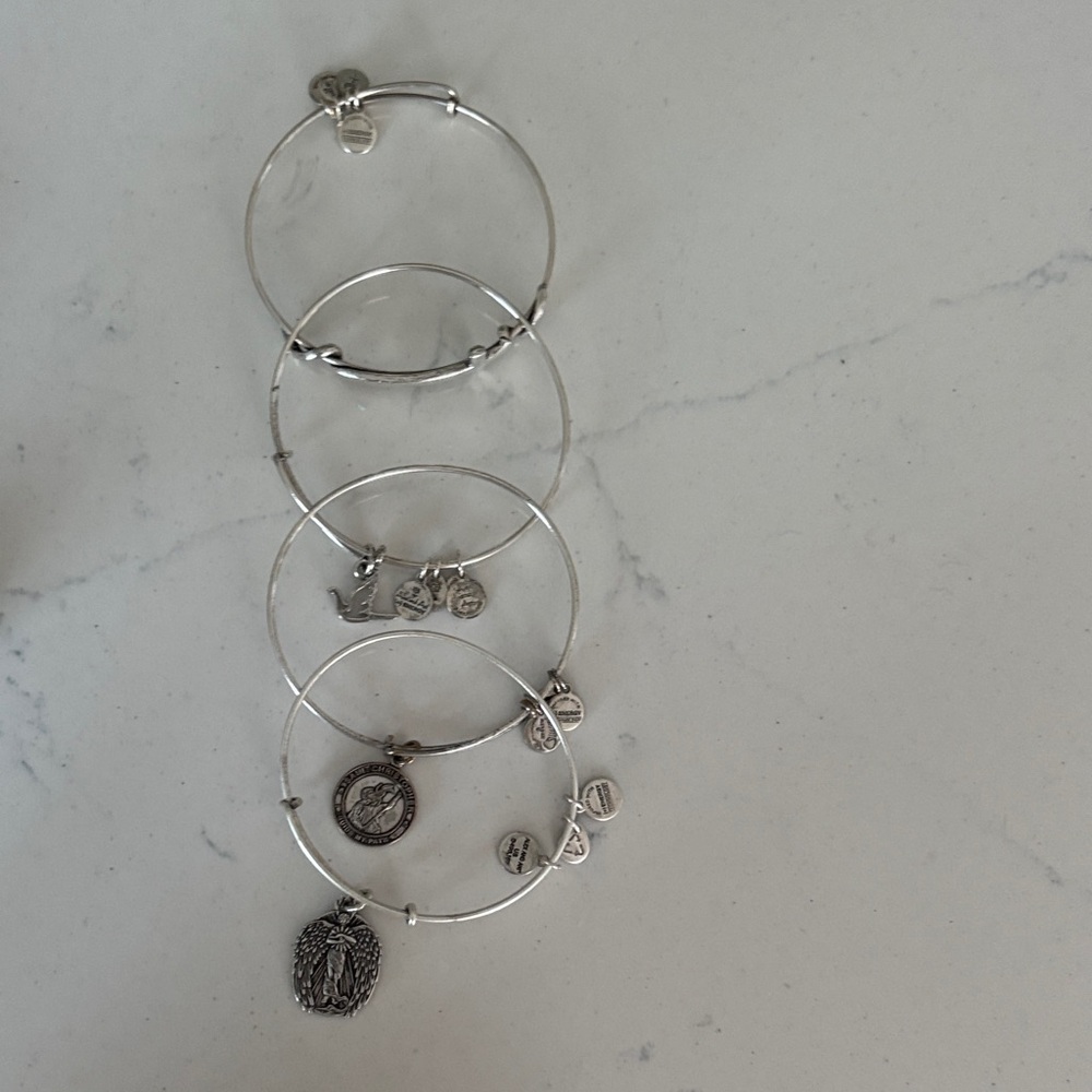 Alex and Ani Silver Charm Bracelet Set